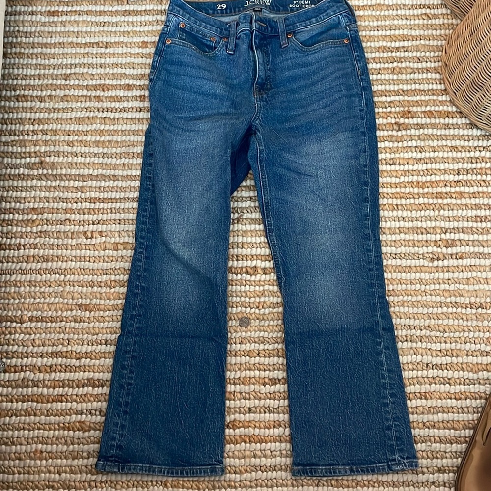 J Crew 9” Demi Boot Crop jeans
